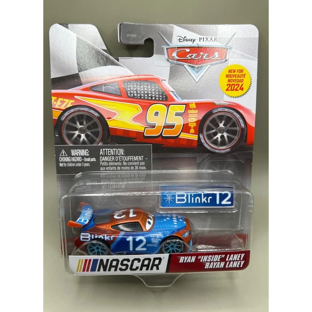 Disney Pixar Cars NASCAR Ryan Inside Laney Blinkr 12 Die-Cast Toy Car 2024 NEW